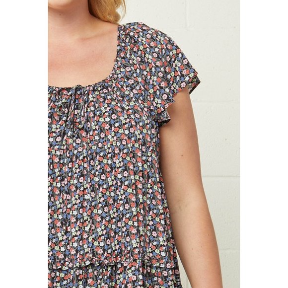 Entro Micro Floral Tiered Dress - Picture 5 of 6